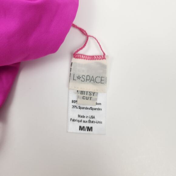 L*Space Harrington Bitsy Bikini Bottom in Bright Fuchsia Pink Size Medium NWOT - Picture 5 of 6